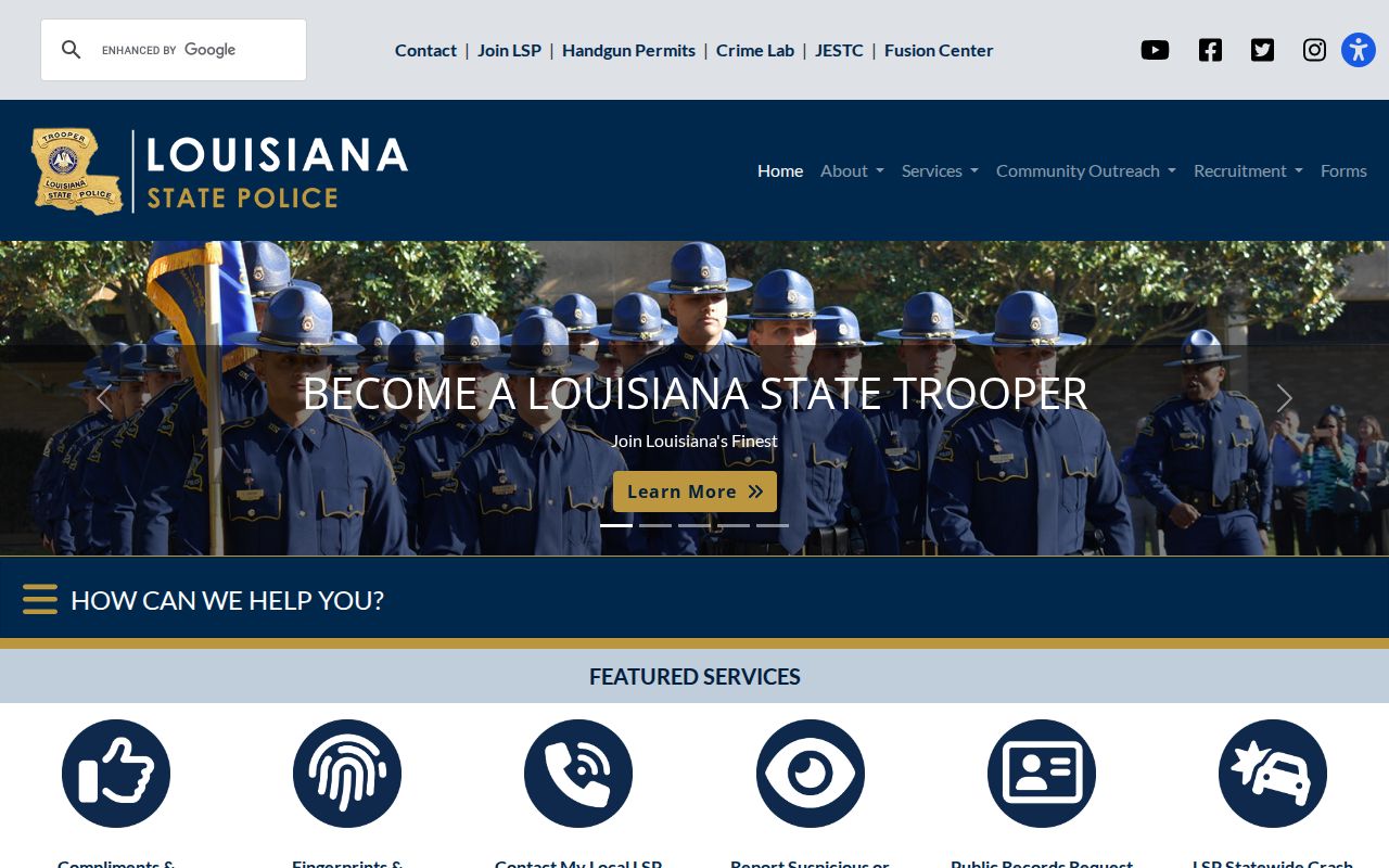 Louisiana LLETS and NCIC system description relevant to Claiborne Parish warrant searches