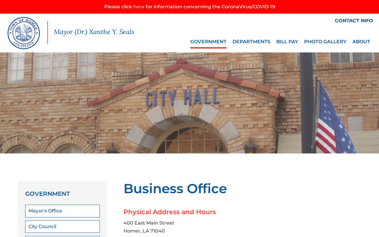Homer business office traffic fine payment counter for Claiborne Parish traffic warrants